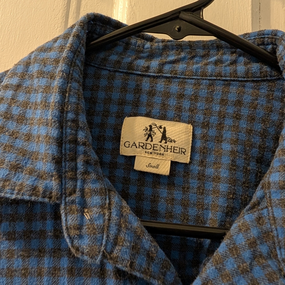 Garden Heir Blue and Black Checkered Shirt